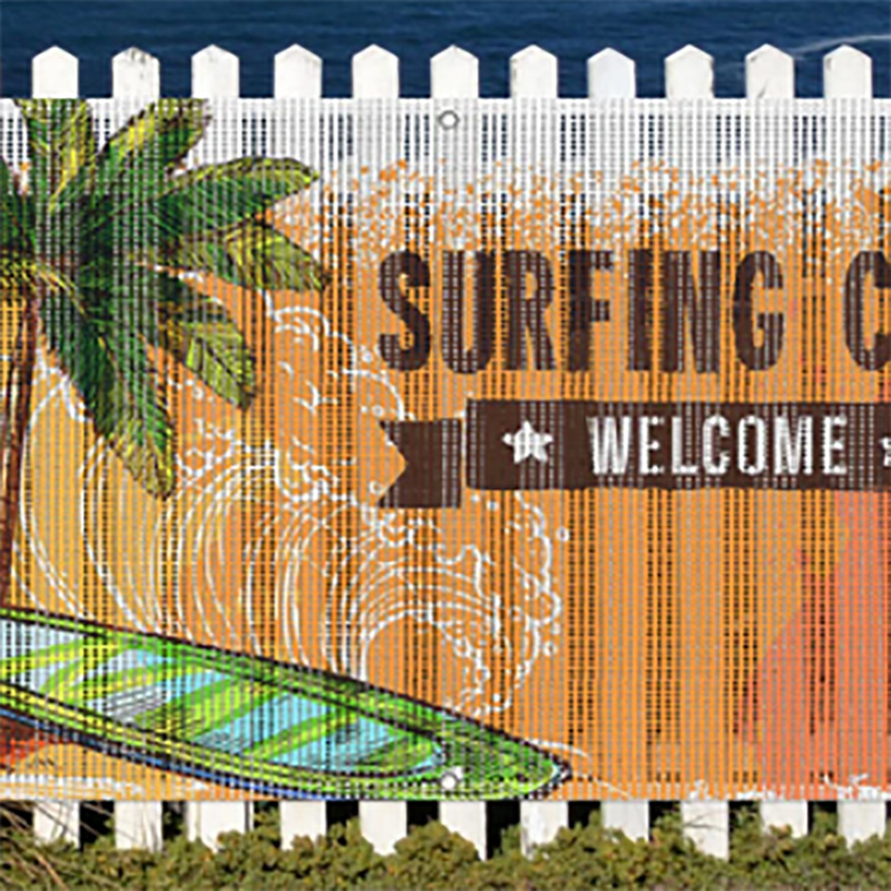 PVC Coated Polyester Mesh Fabric for Banner in Boulevard