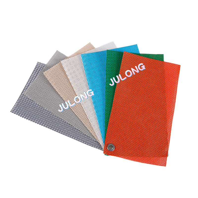 400G PVC Coated Polyester Mesh Fabric For Outdoor Sunshade